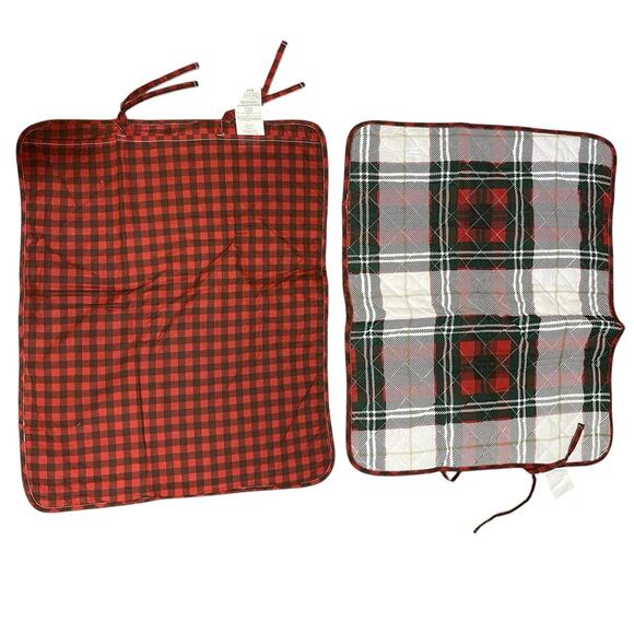 Home Reflections NEW Reversible Holiday Plaid Quilt Sham Pillow Set Full Double - Picture 10 of 13